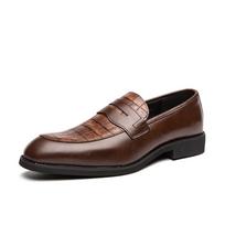 Fashion High Quality Penny Loafer Designer New Mens Leather Casual Shoes Formal Shoes for Men Driving Shoes Comfortable Brown Moccasins 38 ruda