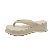 Fashion Whoholl Summer Women Flip Flops Casual Sequins Anti-Slip Slippers Beach Flip Flat Sandals Beach Open Toe Shoes for Ladies Shoes 36 abrikosas