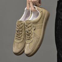Fashion Genuine Leather Treking Shoes for Men Tenis Masculino Luxury Brand Men Casual Shoes Comfortable Sneakers Breathable Sports Shoes 37 chaki