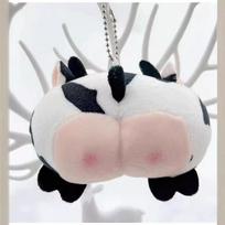 Cute Corgi Butt Keychain Car Keyring Holder  Plush Toy Women Girl Bag Pendant Handbag Wallet Purse Decor white