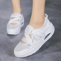 Fashion Women's Shoes 2024 Fashion Breathable Wedge Air Sneakers Lightweight Platform Sport Shoes Summer Woman Vulcanize Shoes 42 juoda