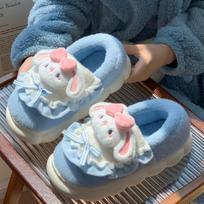 Fashion Lovely Red Cartoon Winter Slippers Women Comfy Home Slippers Women's Plush Slippers Big Size 41 Indoor Slippers Pantuflas Mujer 36-37 gray