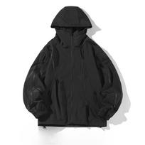 Hong Kong Style White Background Large Size Waterproof Jacket M juoda