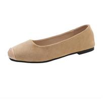 Fashion Women's Ballet Flats Faux Suede Slip-ons Women's Pumps Casual Shoes Autumn Loafers Women's Date Shoes 2024 35 abrikosas