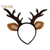 Elnio ragų lankelis moterims, elnio ragai ir ausys, plaukų aksesuaras Kalėdoms, Helovinui, Cosplay vakarėlio reikmenys A