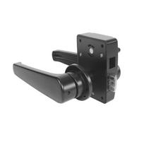 1x Metal L-Type RV Toilet Door Lock Keyless Level Handle Black 0100935 RV Modified Car Yacht Bathroom Door Lock Mechanisms CHINA black