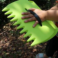 Leaf Hand Rakes With Adjustables Handles Multifunctional Leaf Grabbers For Yard Outdoor Yellow