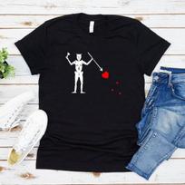Blackbeard's Jolly Roger Pirate Flag T-shirt Edward Teach T-Shirt Our Flag Means Death Tshirt Tops Short Sleeve Graphic Tee S juoda