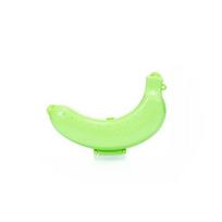Trijų spalvų kelioninė nešiojama lauko bananų dėžutė vaisių laikymo dėžutė plastikinė banano formos bananų apsauginis dėklas geltona