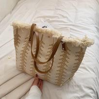 Casual Top-Handle Bags Large Tote Beach Bag Shopping Bags Underarm Shoulder Bag Female Commute Women Handbags Tote Bags 43X32CM brown