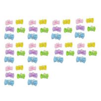 50Pcs/Set Pet Hairpin Creative Lovely Dress-Up Pretty Dogs Hair Bow Tie Decoration white