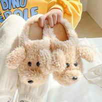 Cixi pliušinės medvilninės šlepetės – šilta, neslystanti vidaus avalynė vyrams ir moterims, puikiai tinkanti rudeniui ir žiemai. Teddy half-move, 38-39 beige