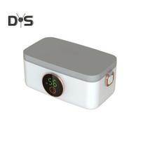 Elektrinis pietų dėžutė su indikatoriaus lempute Didelės talpos Maistui tinkamas USB įkraunamas Belaidis Šildomas pietų dėžutė balta