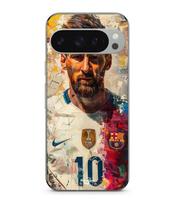 Case - MANIACASE - Google Pixel 9 Pro - Silicone - Black - Messi Barcelona Argentina juoda