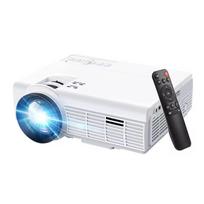Mini LED išmanusis projektorius 4K 1980*1080P BT 5.0 HDMI USB Audio Home Media Player Beamer Outdoor Travel HD nešiojamas projektorius EU Plug balta