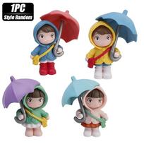 Cute Umbrella Couple Car Interior Decoration Creative Action Figures Auto Rearview Mirror Dashboard Ornaments Car Accessories