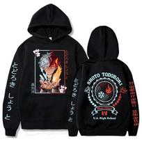Anime Mano Herojaus Akademija Todoroki Šoto Šaunūs Džemperiai Moterims UA Vidurinė Mokykla Harajuku Estetika Y2k Žieminiai Šilti Džemperiai S