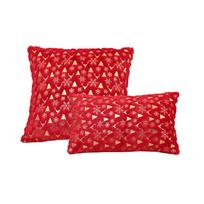 Gold Stamped Christmas Plush Pillow Cover for Living Room, Sofa, Bed, or Bay Window. 30x50cm Cover red