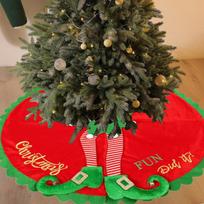 Christmas Tree Skirt Decoration Apron Xmas Decor Round Mat for