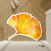 Ins Wind Floor Mat Household Diatom Mud Absorbent Mat Irregular Leaves Bathroom Non-slip Mat Wear-resistant Foot Mat 40 * 60CM Diatom Mud orange