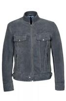 Suede Dark Grey Handmade Men Lambskin Leather Zipper Designer Biker Party Jacket XS tamsiai pilka spalva