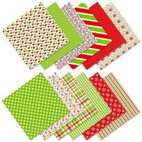 12 lakštų/pakas Didžiojo knygos medžiagos Paketas gėlių Kalėdinės medžiagos Popierius Scrapbooking Kortelių gamybos foninis popierius 12PCS red