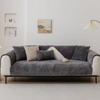 Šenilinis keturių sezonų universalus sofos užvalkalas, sofos pagalvėlė, vienspalvis languotas sofos kilimėlis svetainei, neslystantis L formos sofos pagalvėlė 30x50 pillowcase 1pc beige