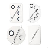 Professional Paint Palette Makeup Easy to Clean Stainless Steel Mixing white
