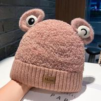 Bear Ears Plush Beanies Hat Winter Cute Warm Thickened Knitted Caps Beanies Korean Sweet Ear Protection Women's Hats Gifts One Size beige