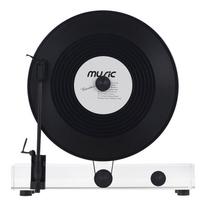 Retro stiliaus krištoliniai lengvojo prabangos svetainės papuošalai Modelinės patalpos parodų salė Darbo kabinetas Retro gramofono formos meno dekoracija phonograph white