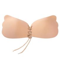 Nematomi silikoniniai lipnūs liemenukai moterims Lipnūs be petnešėlių Push Up Bralette Besiūliai be nugaros A smėlis