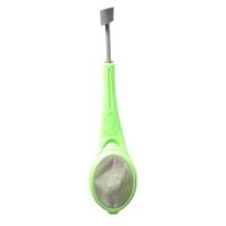 Detachable Fine Mesh Tea Infuser Silicone Handle Press Design Tea Sieve Tools Teaware Strainer Household Supplies žalia