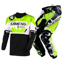 motokroso pavarų komplektas vaikams 4 5 6 7 8 9 10 11 12 13 metų Jaunimas vaikas Motociklas berniukas Mergaitė Jersey Pant Kits lenktyninis kostiumas Visureigis Enduro MX MTB S-20 yellow