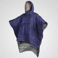 Lazy Sleeping Bag Cloak Style Unisex Waterproof Portable Outdoor Camping Warm Lazy Sleeping Quilt Winter Travel Poncho mėlyna