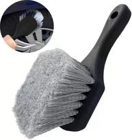 Black Car Wash Brush Car Tire Wheel Rim Cleaning Brush Universal Wheel Tire Cleaning Accessories Cleans Tires & Releases Dirt juoda