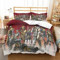 3D Printed Game Duvet Cover APEX Pillowcase Legends Bedding Set Double Twin Full Queen King Adult Kids Bedclothes Quilt Cover EU Single 135x200cm beige