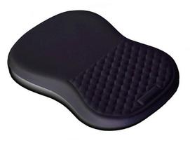 Ergonomic Waterproof Memory Foam Mouse Pad with Leather Wrist Support black