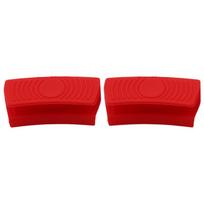 Silicone Heat Insulation Oven Mitt Glove, Casserole Ear Pan Pot Holder Grip, Anti-Hot Clip, Kitchen Accessories, 2019 raudona