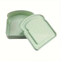 Sandwich Containers for Lunch Boxes Reusable Meal Prep Bread Box Storage Microwave & Dishwasher Safe for Outdoor Picnic Camping žalia