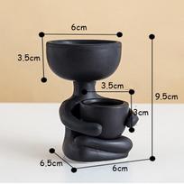Nordic Succulent Plant Pot Creative Ceramic Ornaments Household Dried Flower Crafts Imitation Small Person Potted Container