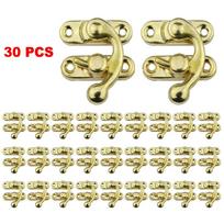 30Pcs Antique Bronze Box Hasps Iron Lock Catch Latches For Jewelry Chest Box Suitcase Buckle Clip Clasp  Wooden Box Hardware auksas