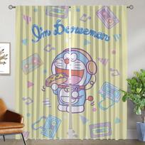 Doraemones Blackout Curtain for Room 2 Panel Kitchen Curtains 2 Pieces Shades Home Interior Curtains Tulle for Bedroom Partition W50xH70cmx2pcs-CL