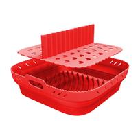 Square Air Fryer Silicone Baking Pan Silicone Mat Air Fryer Reusable Liners