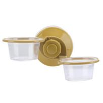 ABS Plastic Pet Reptile Suspension Food Feeder Fixed Hanging Water Breeding Bowl Feeding ToolDouble beige