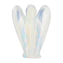 Jade Natural Crystal Angel 3-Dimensional Carving Home Decoration Crafts Ornaments1.5 in Opal Angel
