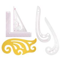 5Pcs Curve Ruler MultiFunction Plastic Vary Form Sewing Grading Proofing Clothing Tool white