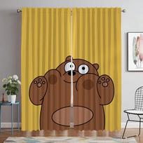 Window Curtain for Room 2 Panel Cute Bare Elegant Room Curtains Partition Home Interior Curtains Shades Halloween Decoration W50xH70cmx2pcs-CL