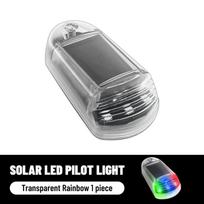 Saulės energija įkraunama automobilio įspėjamoji lemputė Automatinis jutiklis 7 spalvų LED stroboskopinė lemputė Vandeniui atspari belaidė lipni 4 režimų signalinė lemputė gray