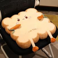 Simulation Bread Toast Cushion Stuffed Memory Foam Sliced Bread Food Pillow Sofa Chair Decor Seat Cushion Cute Student Chair Pad 40cm balta