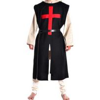 Viduramžių riterio kryžiuočio tabardas Helovino Wa kostiumas Cosplay tamplierių tunika Renesanso surkotas SCA S raudona